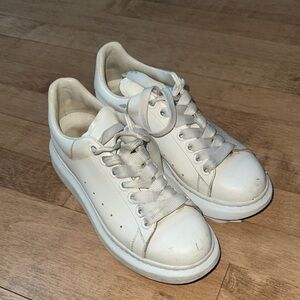 Alexander McQueen White Lace-Up Sneakers